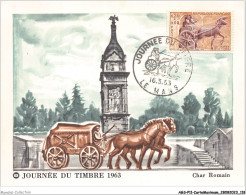 AGSP11-0766-CARTE MAXIMUM - LE MANS 1963 - Journee Du Timbre - Char Romain - 1960-1969