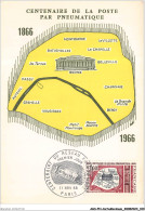 AGSP11-0757-CARTE MAXIMUM - PARIS 1966 - Centenaire Du Resaeu Pneumatique - 1960-1969