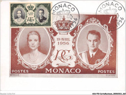 AGSP10-0691-CARTE MAXIMUM - MONACO 1956  - 1950-1959