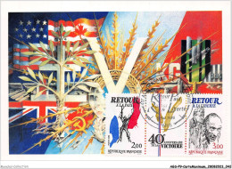 AGSP9-0574-CARTE MAXIMUM - PARIS 1985 - Anniversaire De La Victoire - 1980-1989