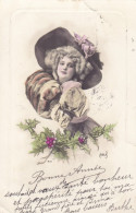 CARTE FANTAISIE . CPA . PORTRAIT JEUNE FEMMES . - Women