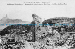 R093513 St. Pierre. Ruines De La Cathedrale Du Mouillage Et Le Cone Du Mont Pele - Monde