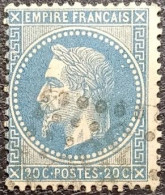 N°29B. Napoléon 20c Bleu. Oblitéré Losange G.C. N°3581 Saint-Étienne - 1863-1870 Napoléon III Con Laureles