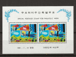 1981 MNH South Korea Mi Block 450 Postfris** - Korea (Süd-)