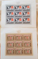 1944 Croatia -  Postal And Railway Trust Fond 2 Minisheets Mi No 150,153 MNH - Croacia