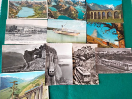 Dèstockage - Lot Of 11 Switzerland,Railway,Boats,Lakes & Mountains.#51 - Sammlungen & Sammellose