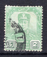 Malaysian States - Johore - 1922-41 Sultan Ibrahim - Wmk. Script CA - 2c Green Used (SG 105) - Johore