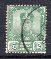 Malaysian States - Johore - 1922-41 Sultan Ibrahim - Wmk. Script CA - 2c Green Used (SG 105) - Johore