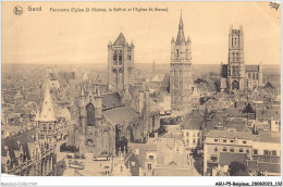 AGUP5-0408-BELGIQUE - GAND - Panorama - église St-nicolas - Le Beffroi Et L'église St-bavon - Gent