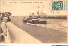 AGUP3-0166-BELGIQUE - OSTENDE - Bateau De Plaisance Sortant Du Port - Oostende
