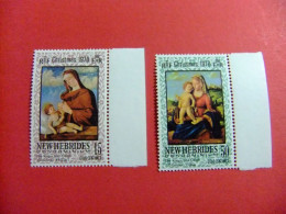 55 NEW HEBRIDES 1970 / NAVIDAD  CUADROS ( VIRGEN Y NIÑO ) / YVERT 302 / 303 MNH - Unused Stamps