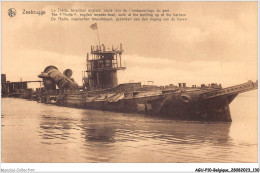 AGUP10-0874-BELGIQUE - ZEEBRUGGE - Le Thétis - Torpilleur Anglais - Coulé Lors De L'embouteillage Du Port - Zeebrugge