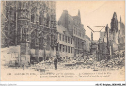 AGUP7-0569-BELGIQUE - Guerre De 1914 - LOUVAIN - Détruit Par Les Allemands - La Cathédrale Et L'hôtel De Ville - Other & Unclassified