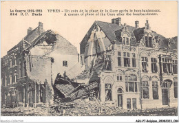 AGUP7-0571-BELGIQUE - La Guerre De 1914-1915 - YPRES - Un Coin De La Place De La Gare Après Le Bombardement - Other & Unclassified