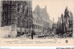 AGUP7-0561-BELGIQUE - Guerre 1914-1915 - LOUVAIN - Détruit Par Les Allemands - La Cathédrale Et L'hôtel De Ville - Sonstige & Ohne Zuordnung