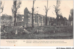 AGUP6-0509-BELGIQUE - PERVYSE - L'église Et Le Cimetière Après Le Deuxième Bombardement - Other & Unclassified