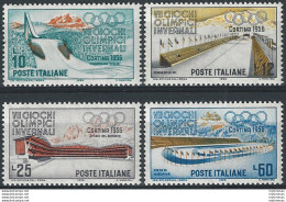 1956 Italia 7° Giochi Olimpici Invernali 4v. MNH Sass. 793I/96I - 1961-70: Neufs