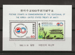 1982 MNH South Korea Mi Block 454 Postfris** - Corée Du Sud