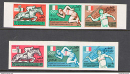 1966 Qatar, SG N. 125/30 - Giochi Olimpici Messico - Non Dentellati - MNH** - Autres - Asie