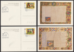 KING Matthias CORONATION Renaissance ART Year HORSE CASTLE 81 Stamp Day 2008 Hungary LIBRARY BOOK Codex FDC POSTCARD - Brieven En Documenten