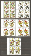 Aitutaki: Full Set Of 5 Mint Stamps In Blocks Of 4, Birds, 1985, Mi#554-8, MNH. - Aitutaki