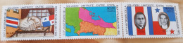 1992 Panama -  3 V., Map BORDER TREATY BETWEEN PANAMA AND COSTA RICA SC#: 793 MNH - Panamá
