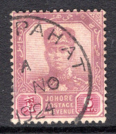 Malaysian States - Johore - 1922-41 Sultan Ibrahim - Wmk. Script CA - 6c Purple & Claret Used (SG 110) - Johore