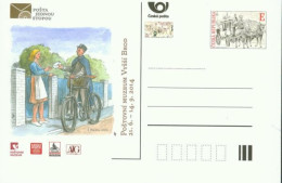 PM 101 Czech Republic Postman Delivering On A Bicycle 2014 Cycling - Cycling