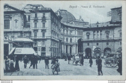 Ar207 Cartolina Napoli Citta' Piazza S.ferdinando 1923 - Napoli (Napels)