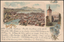 Gruss Aus Luzern, 1909 - Carl Künzli AK - Luzern