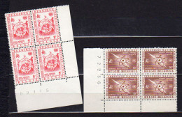 Belgique 1958, Nations-Unies, PA 30 / PA 35 ** En Bloc De 4 Avec 2 Bords - Neufs