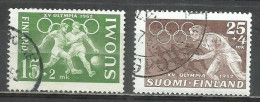 2801F-SERIE COMPLETA FINLANDIA SUOMI FINLAND 1952 Nº 388/389 OLIMPIADAS 1952 DEPORTES - Gebraucht