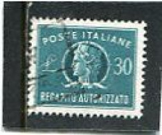 ITALY/ITALIA - 1965  30 L  SERVICE  FINE USED - 1961-70: Oblitérés