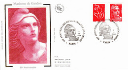 " 60 ANS DE LA MARIANNE DE GANDON / LAMOUCHE " Sur Enveloppe 1er Jour De 2006 . N° YT P3977. FDC à Saisir !!! - 2004-2008 Marianne Van Lamouche