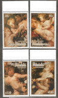 Aitutaki: Full Set Of 4 Mint Stamps, Christmas - Painting By Rubens, 1987, Mi#623-6, MNH. - Aitutaki