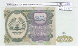 BILLETE TAJIKISTAN 200 RUBLOS 1994 P-7a - Autres - Asie