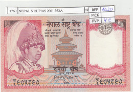 BILLETE NEPAL 5 RUPIAS 2001 P-53a  - Sonstige – Asien