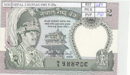 BILLETE NEPAL 2 RUPIAS 1981 P-29a - Autres - Asie