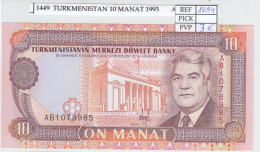 BILLETE TURKMENISTAN 10 MANAT 1993 P-3  - Andere - Azië