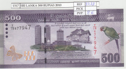 BILLETE SRI LANKA 500 RUPIAS 2010 P-126a  - Andere - Azië