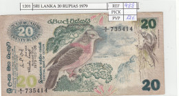 BILLETE SRI LANKA 20 RUPIAS 1979 P-86a  - Sonstige – Asien