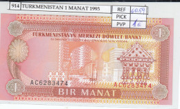 BILLETE TURKMENISTAN 1 MANAT 1993 P-1  - Other - Asia