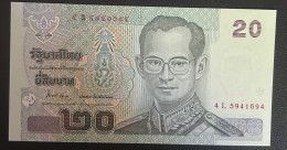 BILLETE TAILANDIA 20 BAHT 2003 P-109a.13 - Sonstige – Asien