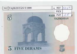 BILLETE TAJIKISTAN 5 DIRAM 1999 P-11a - Autres - Asie