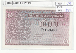 BILLETE LAOS 1 KIP 1962 P-8b  - Otros – Asia