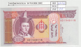 BILLETE MONGOLIA  20 TUGRIK 2002 P-63b - Otros – Asia