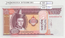 BILLETE MONGOLIA  20 TUGRIK 2011 P-63f - Otros – Asia