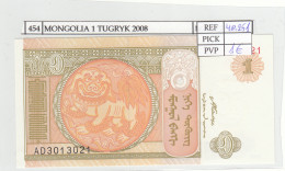 BILLETE MONGOLIA 1 TUGRYK 2008 P-61 Aa - Andere - Azië