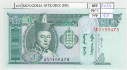 BILLETE MONGOLIA 10 TUGRIK 2002 P-62b - Altri – Asia