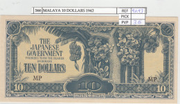 BILLETE MALAYA 10 DOLARES 1942 P-M7b - Sonstige – Asien